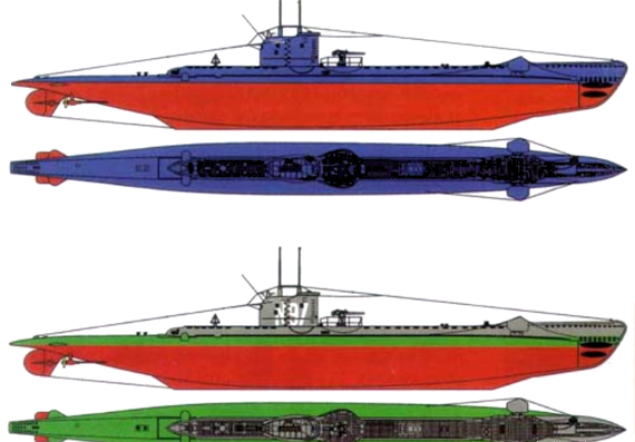 Подводная лодка ORP Sokol 1940 [Submarine] - чертежи, габариты, рисунки